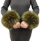 Asudaro Winter Warme Wrist Band Cuffs Wärmer Handschuhe Fell Pelz Stulpen Armstulpen Manschetten Fellstulpen Pulswärmer Faux Pulswärmer Manschetten für Damen Mädchen