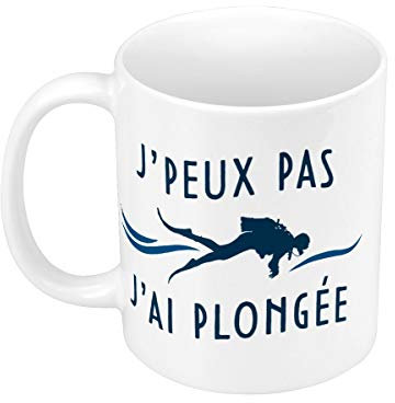 Mug Céramique J'Peux Pas J'ai Plongée sous Marine Mer Océans