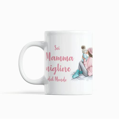 Gesar Art in Progress Tazza Festa della Mamma - Frasi Originali Divertenti - Idee Regali - Regalo Buon Compleanno - Natale - Migliore Mamma del Mondo