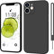 ORDA für iPhone 12 Mini Hülle Silikon Case, Handyhülle für iPhone 12 Mini Ultra Dünn Slim mit Microfiber, Kratzfeste Rundumschutz Case Schutzhülle Hülle für iPhone 12 Mini 5.4'' Schwarz
