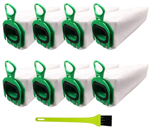 KENSHIRE Sac à poussière VB100 compatible avec les pièces de rechange pour sacs à poussière Vorwerk VB 100 FP100 paquet de 8 sacs d'aspirateur