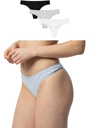 Snocks Tanga Damen aus Bio-Baumwolle (3er Pack) - String Damen Klassisches Design - Angenehmes Tragegefühl ohne Einschneiden - Unsichtbare Unterwäsche im Alltag