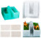 KyeeaDIY 5PK Resin Plant Pot Mold Silicone Molds DIY Flower Pot Moulds Storage Box Resin Moulds Candle Holder Epoxy Casting Mold Stair House Mold Micro Landscape Craft (Large Mold)