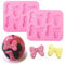 2PCS Mouse Bows Silicone Molds for Cake Cupcake Decoration, Bowknot Cartoon Butterfly Tie Fondant Mold for DIY Candy Chocolate Pudding Crafts Mould Baby Shower Party Supplies