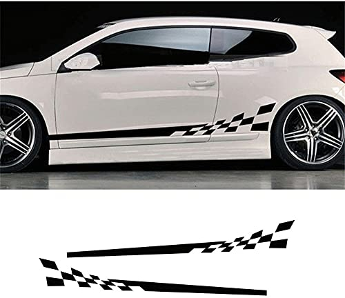 LSGGTIM Autoaufkleber Tuning Streifen, Auto Seitenstreifen Personalisierte Aufkleber Grafik Auto Seitenkörper Sport Aufkleber Motorhaube Autoseitentür Karosserie Aufkleber DIY Auto Seitenaufkleber