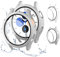 JZK Hülle Kompatibel für Galaxy Watch 5/4 40mm,【2+2 Stück】 2 Hart PC Schutz Hülle und 2 HD Gehärtetes Displayschutz Folie,Smartwatch Zubehör für Samsung Galaxy Watch 5/4 40mm Schutzhülle(Klar+Silber)