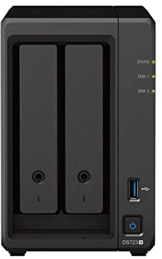 Synology DS723+ 2-Bay Diskstation NAS (AMD Ryzen™ 4 Threads R1600 Dual-Core 2GB Ram 2xRJ-45 1GbE LAN-Port), 12TB Bundle mit 2 x 6TB Seagate IronWolf NAS HDDs