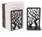 Buchstützen Metall-Schwarz Buchhalter Regal, Bookend Holder mit rutschfeste Bücherstopper für Schule Zuhause Büro (1 Paar)