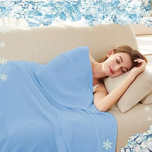 ZUCZUG Kühldecke Kühlende Decke Sommer für Heißen Nächte, Sommerdecke Bambus Microfaser Leichte Kühldecke, Selbstkühlende Decke für Kann Körper Kühl Halten für Bett Sofa und überall