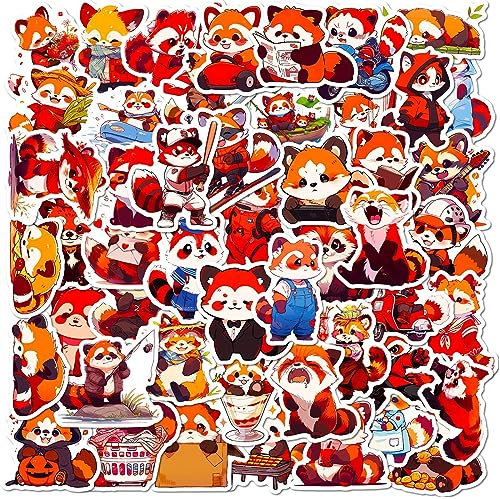 AUCEKO 50 Stück Panda Aufkleber Pack Panda Sticker Set wasserdichte Vinyl Sticker für Laptop Kinder Autos Motorrad Fahrrad Skateboard Gepäck Koffer Computer Aufkleber Graffiti Decal