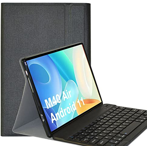 YHFZR Clavier étui pour Teclast M50 Pro 10 Pouce, AZERTY Slim PU Housse Détachable Wireless Clavier Keyboard sans Fil Coque pour Teclast M50 Pro 10 Pouce, Noir