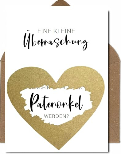 The Life Barn Rubbelkarte Möchtest du mein Pantenonkel werden Überraschung Patenonkel fragen Taufpate fragen