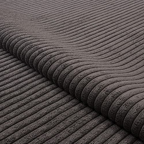 Fabreco CORDSTOFF Meterware LINKO (100 cm x 140 cm) – Superweicher Breitcord-Samt Stoff Meterware für Sofa & Stühle – Polsterstoff für Möbelstoff – Möbelstoffe, Dekostoff & Stoffe DIY (Schocko 24)