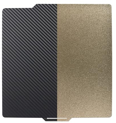 AITRIP Doppelseitige Bauplatte 257x257mm, Glatte PET +Textur PEI Oberfläche Flexible Druckbettplatte Abnehmbare Plattform Federstahlplatte für Bambu Lab X1 P1P 3D Drucker