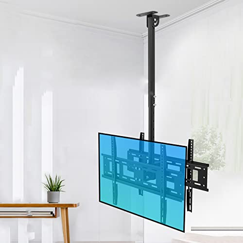 TV Standfuss TV-Deckenhalterung, vollbewegliche Decken-TV-Halterung, höhenverstellbar, teleskopierbar, neig- und schwenkbar, passend für 40-70-Zoll-Fernseher (Größe: 0,5–1 m)
