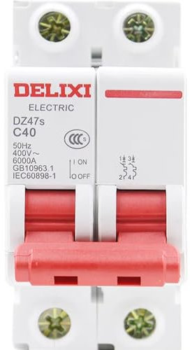ALIBAG Commutateur d'air DZ47S ménage 2P air Ouvert unipolaire Petit disjoncteur triphasé 32a (Color : 1P, Size : 2A)