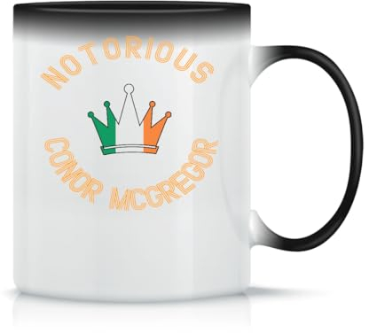 Notorious Conor Mcgregor Ireland Crown Quote Klassische Keramik-Kaffeetasse Weiß Schwarz Rosa Magisch 330ml
