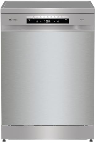 Hisense HS673B60X - Lavavajillas 60Cm, Libre Instalación, Clase B, CAPACIDAD 16, Conectividad WiFi, 3 Niveles de Lavado, Entrada de Agua Caliente, Inox