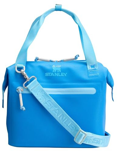 Stanley Julienne Mini Soft Cooler Bag and Lunch Box | 7.4 Quarts, 10 Can Cooler with Handles and Strap | Stays Cold for Hours | Insulated Travel Bag with Zipper | BPA-Free | Azure