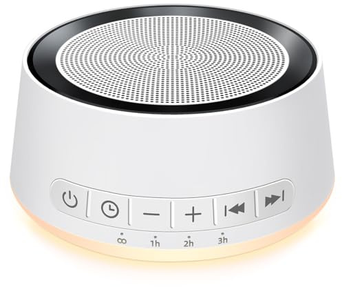 Sound Machine Night Light White Noise Machine with 30 Soothing Sounds 12 Colors Night Light Sleep Machine for Baby Kids Adults Brown Pink Nosie Machine with 32 Volume Levels for Office Home Travel