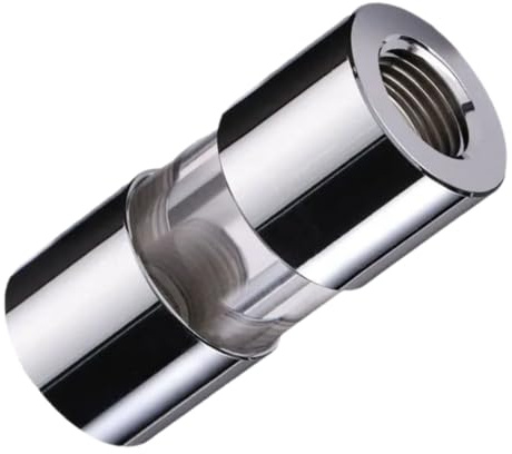 Generic All Copper G1/4 Zoll Inline-Filter, PC-Wasserkühlungsfilter, Schwarz/Silber/Titan (Silber)