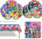 Inside Out Juego de Vajilla para Fiestas Infantil Decoración de Cumpleaños y Mesa (Servicio Secreto)