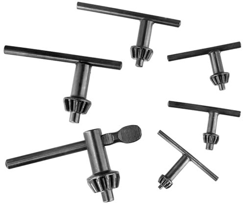 QWORK® 6 piezas llave para portabrocas, llaves de mandril de repuesto para taladro, para mandriles de taladro de 4/6/10/13/16/20 mm