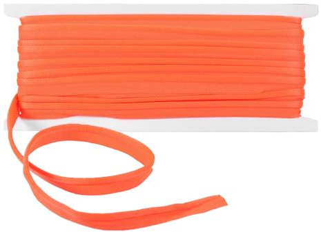QUARKZMAN Baumwollpaspelband, 10m × 10mm breites Schrägband Nahtband Gurtband für DIY Handwerk Wimpelkette Schneidern Schürze Craft Nähen, Orange