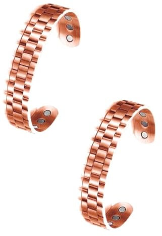 2 Pcs Prostapower Magnetic Copper Band, 2024 Powerful Copper Band, Magnetic CopperProstate Band for Men Restore Erectile Confidence and Regain Vitali(Rose Gold)
