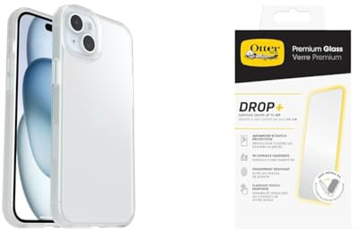 OtterBox Protective Sleek Case Apple iPhone 15 Plus/iPhone 14 Plus - clear - ProPack with Premium Tempered Glass Protector