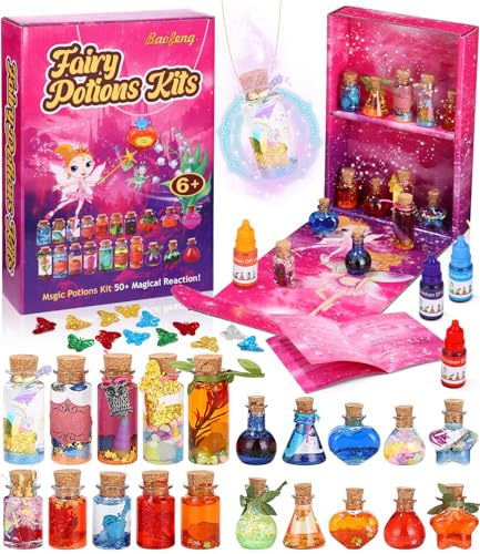 Ixydor Cadeau créatif pour filles - Lot de 20 bouteilles de potion magique - Kit de bricolage - Cadeau de Noël et anniversaire