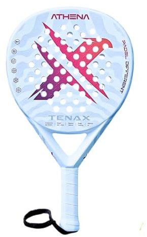 Racchetta Padel Athena TENAX, Piatto in Carbonio 3K, Superficie 3D, Bilanciamento Medio, Gomma Eva Medium, Uomo e Donna