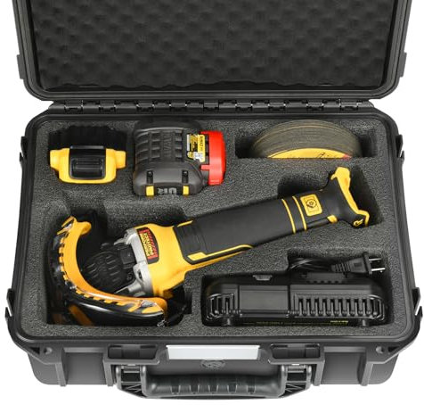 LOTOCASE Case for Dewalt 20V MAX Grinder Tool DCG416 | DCG415 | DCG413, Waterproof Tool Box for Dewalt Grinder/Cutting Wheels/Battery/Charger (Case Only)