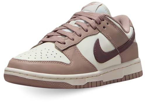 NIKE Dunk Low, Sneaker Donna, Sail Plum Eclipse Diffused Taupe, 37.5 EU