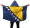 Bosnien Bodyflagge Premium Qualität aus fein Polyester - Bosnia Bodyflag - Bosnische Flagge - Bosnien Umhängeflagge - Bosnische Flagge - Bosnia Flag - zastava Bosne
