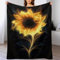 AAPZY Sonnenblume Decke Fleecedecke Geschenk Damen Männer Mädchen Jungen Vier Jahreszeiten Super Weich Und Bequem Plüschdecke Sofa Schlafsofa Büro （140×180cm）
