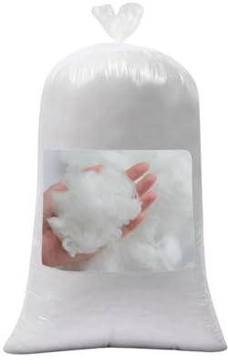 HEIMTEX Füllwatte -100% Polyesterfasern Füllmaterial - Öko-TEX Standard Füllwatte, Perfekt für Kissenfüllung, Füllmaterial, Spielzeugfüllung, Polsterung & DIY Projekte (1kg)
