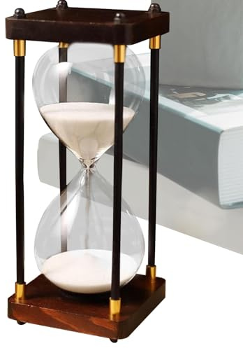 Clessidra decorativa, 60 minuti, elegante clessidra con sabbia, ornamento con sabbia, 60 minuti, orologio nautico con sabbia, decorazione per tavolo, libreria, scuola, decorazione