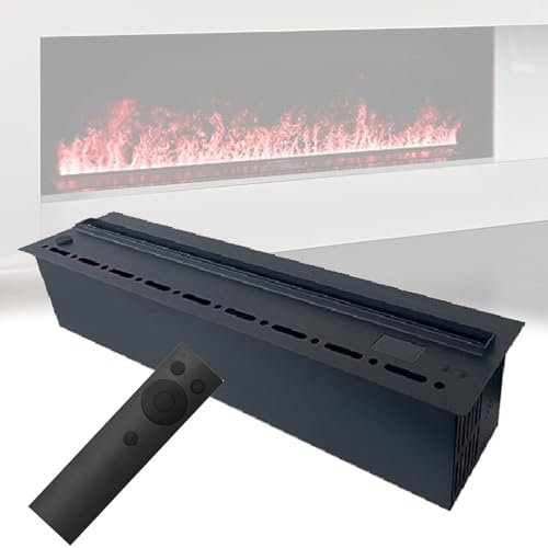 Chimenea eléctrica de vapor de agua con efecto de llama 3D de 7 colores, humidificador LED atomizado con control remoto para dormitorio, oficina y hotel,700mm