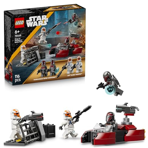 LEGO Star Wars 75449 Siege of Mandalore Battle Pack - Action Toy w/ 2 Mandalorian & 2 Clone Trooper Minifigures plus a Speeder Bike and Blasters - Gift for 6+ Year Old Boys & Fans