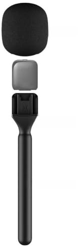 Vibsky Wireless Interview Mikrofon Adapter für DJI Mic und Rode Wireless GO II, Handheld Mount Adapter mit Windschutzscheibe, Schwarz