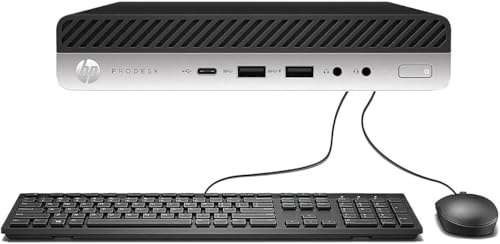 HP ProDesk 600 G4 Mini Desktop Computer PC, procesador Intel Pentium G5500, 8 GB de RAM, 256 GB SSD, WiFi, Bluetooth, teclado QWERTY de EE. UU., Windows 11 Pro (reacondicionado)