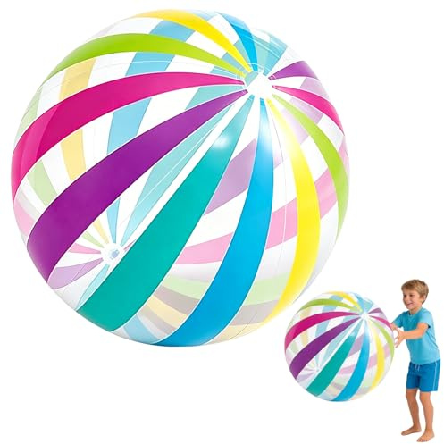 POPOYU 20.1 strandball aufblasbar,Wasserball aufblasbar groß,aufblasbarer Wasserball,Schwimmbad Pool Strand Spielzeug Ball