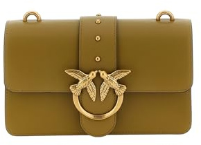 Pinko Damen Umhängetasche Leder 105856A0F1, dunkelgrün, Taglia unica