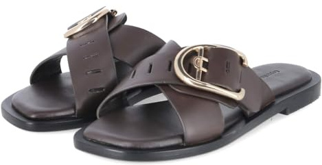Copenhagen Shoes CS8922-0018 DK BROWN Damen Flache Pantoletten Glattleder in braun - Gr. 36