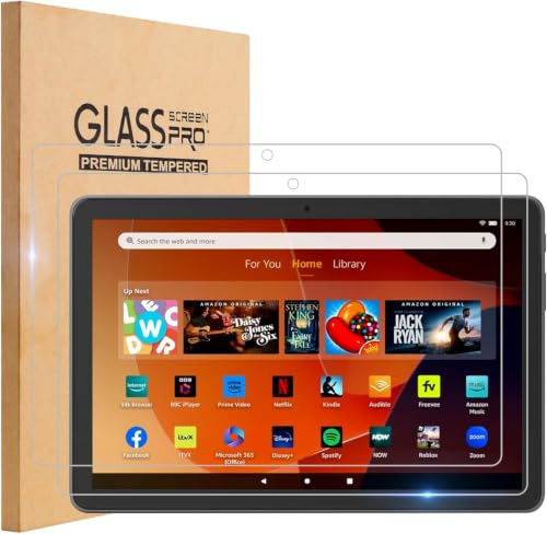 TOPESCT All New, Anti-Glare Screen Protector (2 pack), for Amazon Fire HD 10, (13th generation, 2023 release) Tempered Glass Film,9H Hardness, Ultra Clear, Anti-Scratch