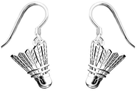 Helen de Lete Badminton Sports 925 Sterling Silber Ohrringe