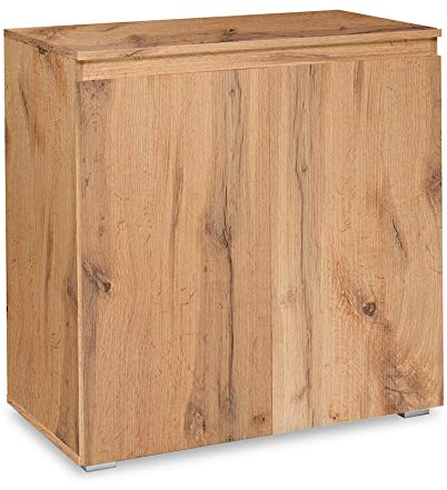 Newfurn Sideboard Kommode Natur Anrichte Highboard Mehrzweckschrank II 80x80x 40 cm (BxHxT) II [Nikita.Two] in Dekor Honig Eiche/Dekor Honig Eiche Wohnzimmer Schlafzimmer Esszimmer