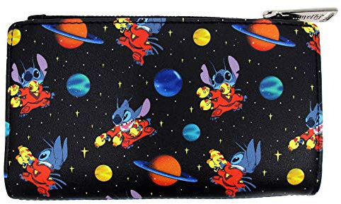 Loungefly x Disney Lilo and Stitch in Space Allover-Print Flap Wallet