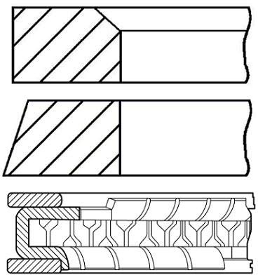 Goetze Engine 08-447200-00 Piston & Rings
